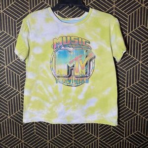 ✨MTV Tie Dye crop top L